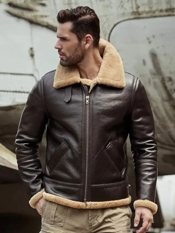 Jenkins Coffee Brown SF Bomber Genuine Leather Jacket