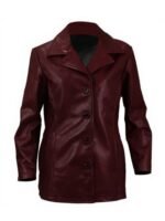 Jennifer Aniston Friends Rachel Green Maroon Leather Jacket