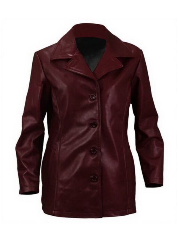Jennifer Aniston Friends Rachel Green Maroon Leather Jacket