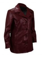 Jennifer Aniston Friends Rachel Green Maroon Leather Jacket