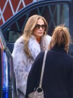 Jennifer Lopez Long Fur Coat