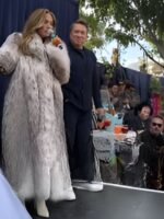 Jennifer Lopez Long Fur Coat