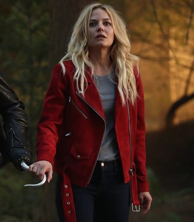 Jennifer Morrison Once Upon A Time Red Suede Jacket