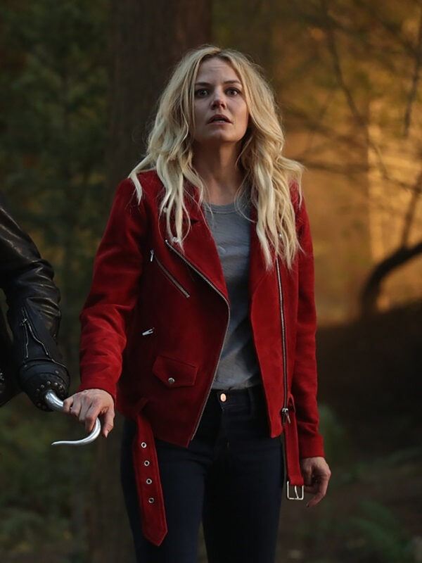 Jennifer Morrison Once Upon A Time Red Suede Jacket