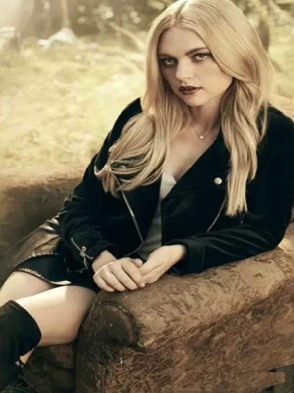 Jenny Boyd Legacies Suede Leather Jacket Black