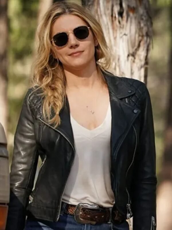 Jenny Hoyt Quilted Black Leather Jacket