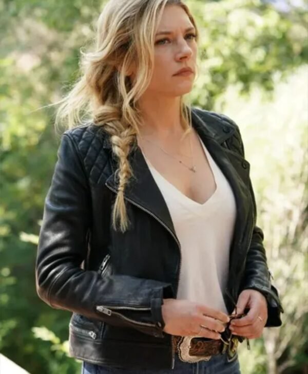 Jenny Hoyt Quilted Black Leather Jacket