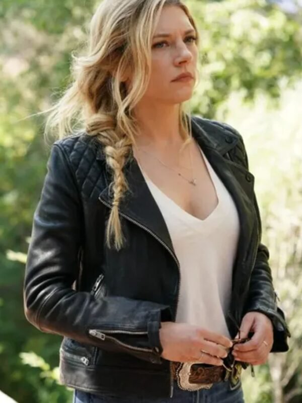 Jenny Hoyt Quilted Black Leather Jacket