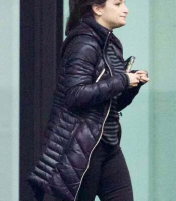 Jenny Slate Venom Dr. Dora Skirth Black Coat