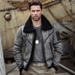 Jeremy Grey Black Shearling Fur SF Bomber Jacket