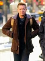 Jeremy Renner Hawkeye Leather Brown Jacket