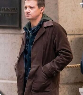 Jeremy Renner Hawkeye Leather Brown Jacket