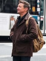 Jeremy Renner Hawkeye Leather Brown Jacket