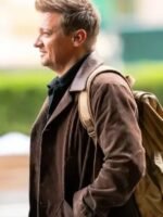 Jeremy Renner Hawkeye Leather Brown Jacket
