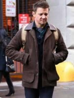 Jeremy Renner Hawkeye Leather Brown Jacket
