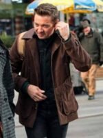 Jeremy Renner Hawkeye Leather Brown Jacket
