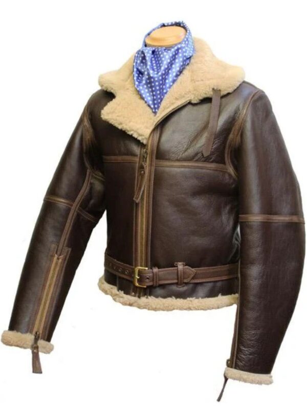 Jerry WW2 RAF Sheepskin Brown Jacket