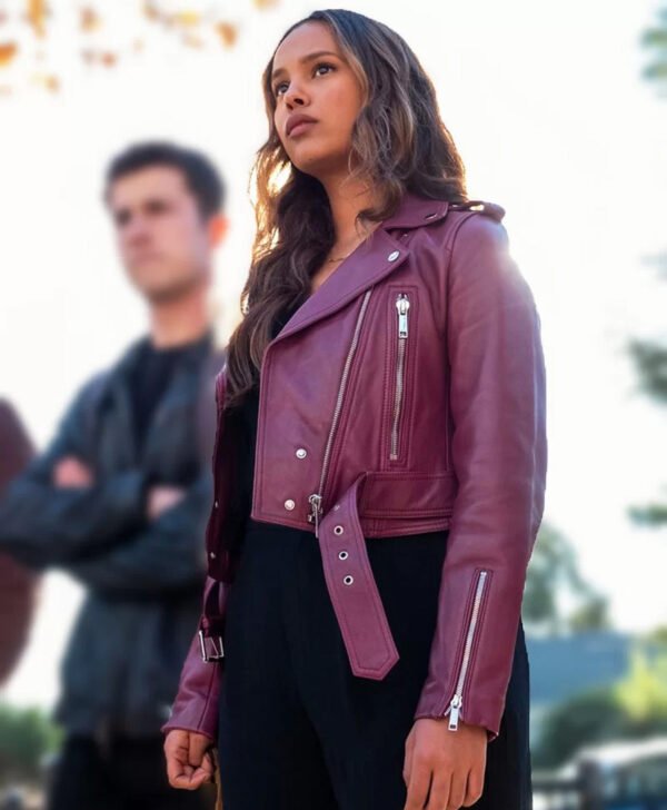 Jessica Davis 13 Reason Why Biker Jacket