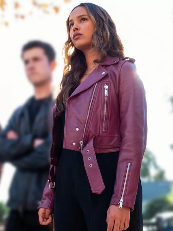 Jessica Davis 13 Reason Why Biker Jacket