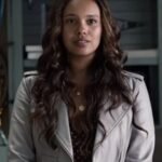 Jessica Davis 13 Reasons Why Grey Leather Jacket