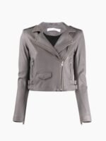 Jessica Davis 13 Reasons Why Grey Leather Jacket