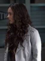 Jessica Davis 13 Reasons Why Grey Leather Jacket