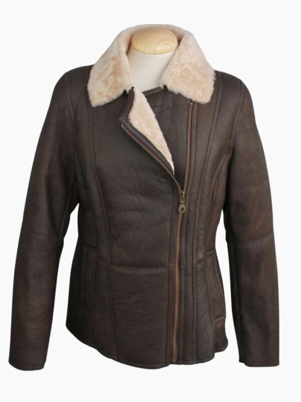 Jessica Vegan Aviator Leather Jacket