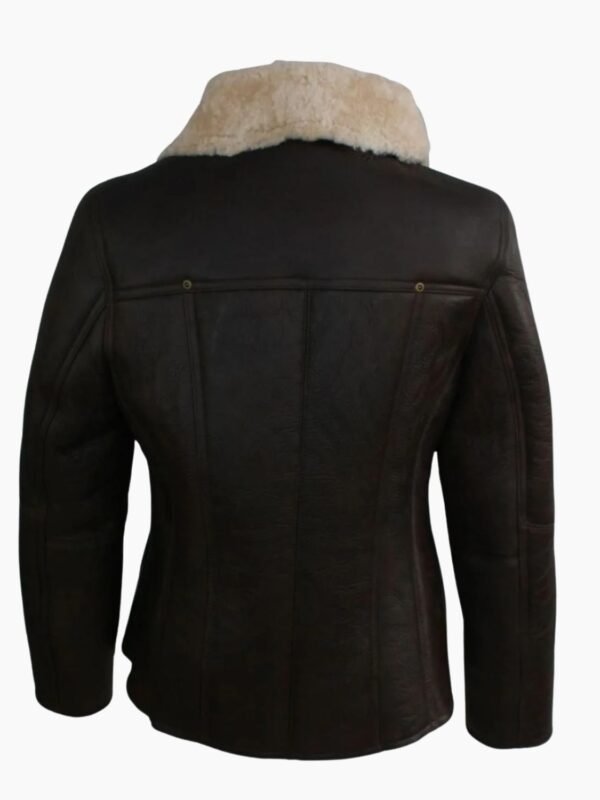 Jessica Vegan Aviator Leather Jacket