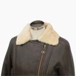 Jessica Vegan Aviator Leather Jacket