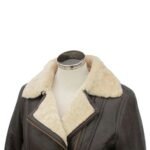 Jessica Vegan Aviator Leather Jacket