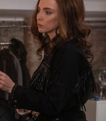 Jodie Comer Killing Eve Villanelle Fringe Denim Black Jacket