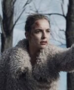 Jodie Comer Killing Eve Villanelle White Faux Fur Jacket