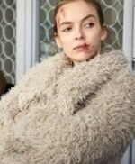 Jodie Comer Killing Eve Villanelle White Faux Fur Jacket