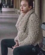 Jodie Comer Killing Eve Villanelle White Faux Fur Jacket