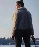 Jodie Comer Killing Eve Villanelle White Faux Fur Jacket
