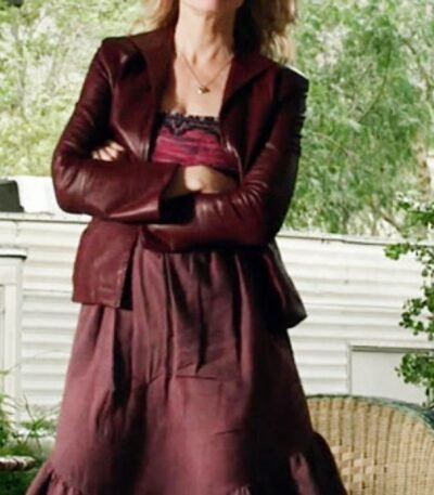 Joelle Carter Justified Ava Crowder Maroon Leather Jacket