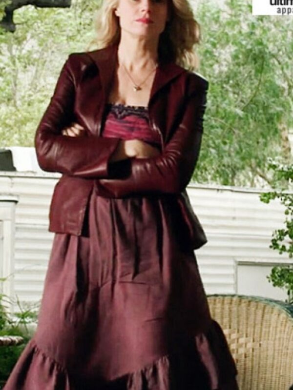 Joelle Carter Justified Ava Crowder Maroon Leather Jacket