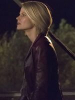 Joelle Carter Justified Ava Crowder Maroon Leather Jacket