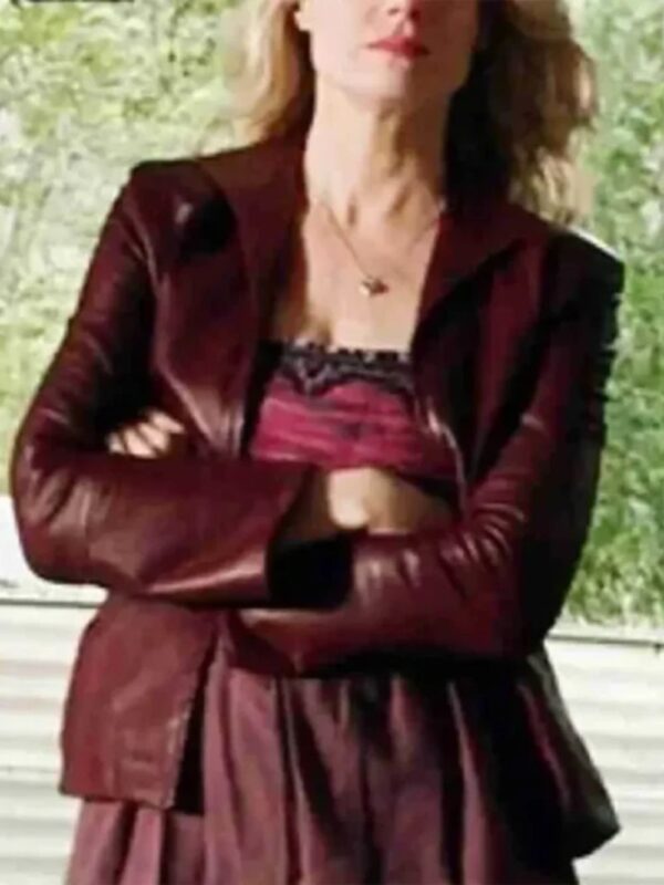 Joelle Carter Justified Ava Crowder Maroon Leather Jacket