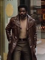 John Shaft 1971 Brown Leather Trench Coat