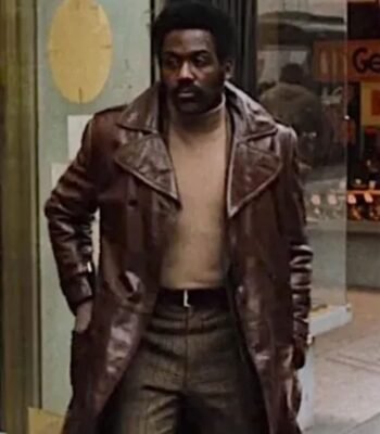John Shaft 1971 Brown Leather Trench Coat