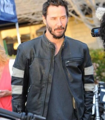 John Wick 2 Cafe Racer Black White Striped Jacket