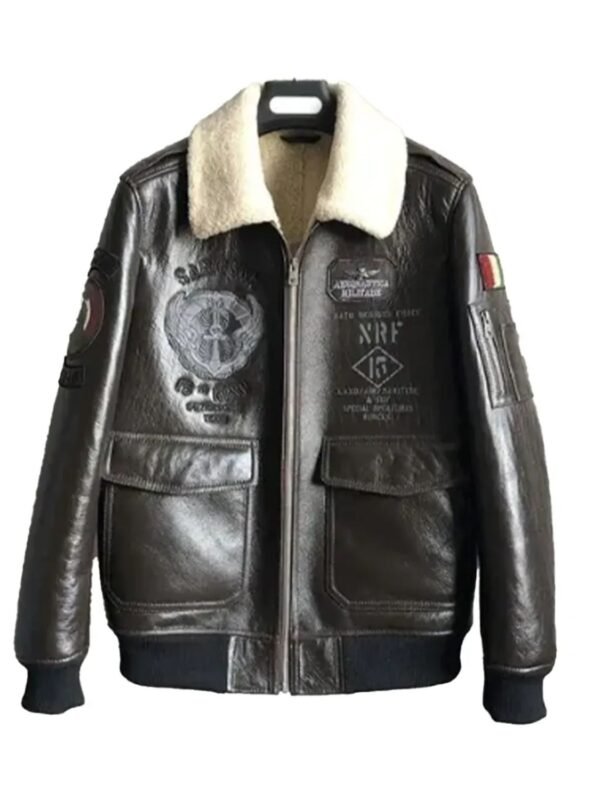 Jonathan Brown Shearling G-1 Bomber Jacket