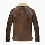 Jones B-3 Shearling Distressed Brown Leather Aviator Jacket