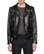 Josh Younger S07 Black Real Leather Biker Jacket