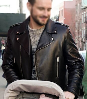 Josh Younger S07 Black Real Leather Biker Jacket