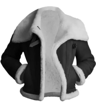 Julia Black Sheepskin Shearling Leather Jacket