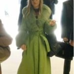 Julia Garner Inventing Anna S01 EP04 Green Long Fur Coat