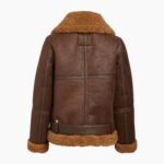 Julie Flight Pilot Brown Shearling Jacket