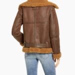 Julie Flight Pilot Brown Shearling Jacket